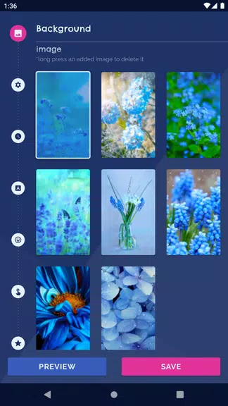 Blue Flowers Live Wallpaper zrzut ekranu 1