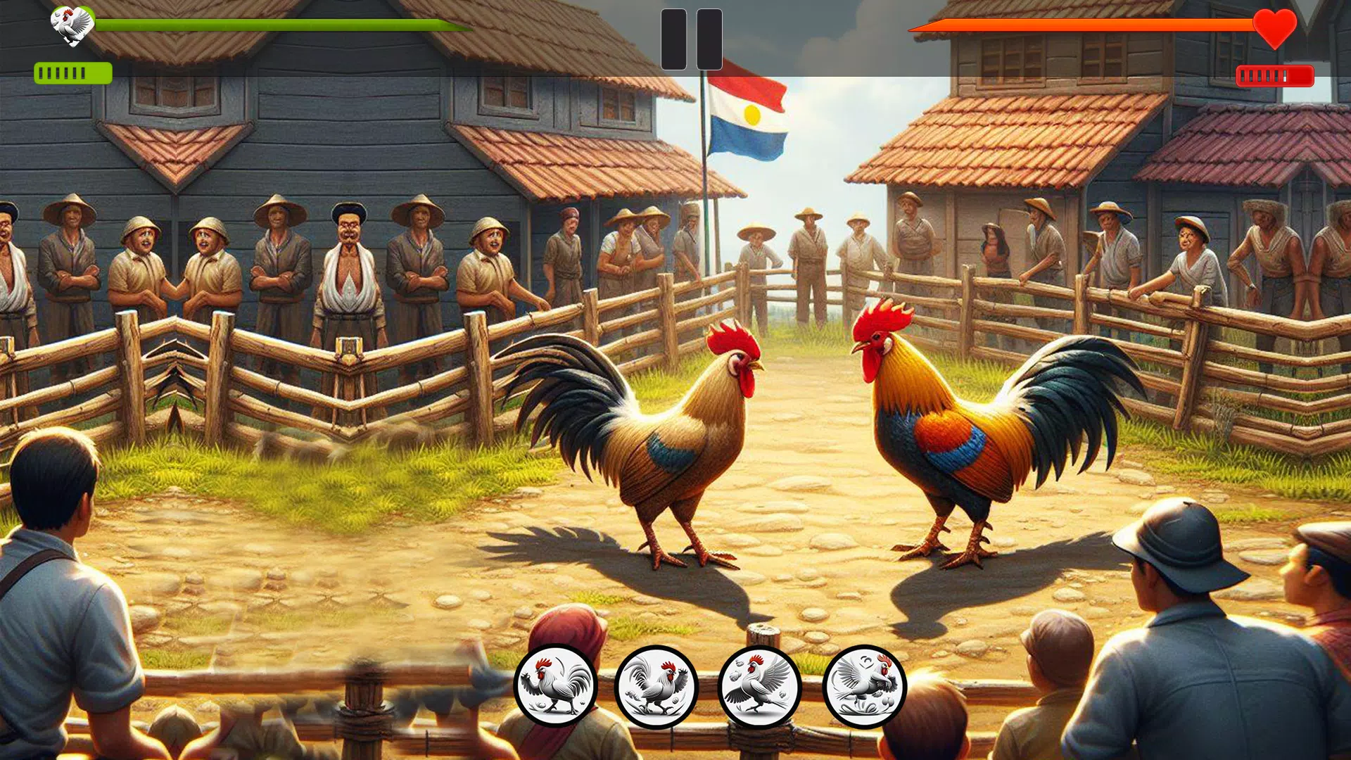 Farm Rooster Fighting Chicks 1 스크린 샷 3