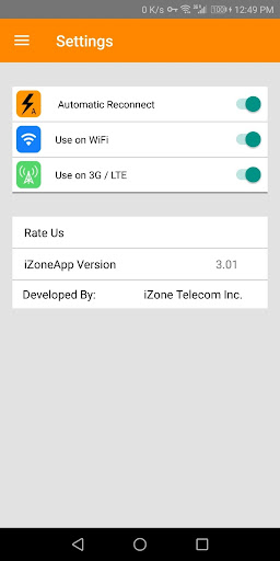 IZONE APP VPN Captura de tela 4