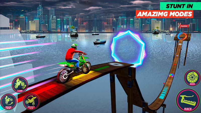 ภาพหน้าจอ Bike Race 3D: Bike Stunt Games 3