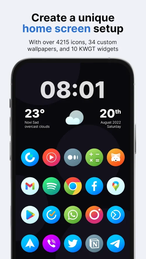 Hera Icon Pack: Circle Icons Capture d’écran1