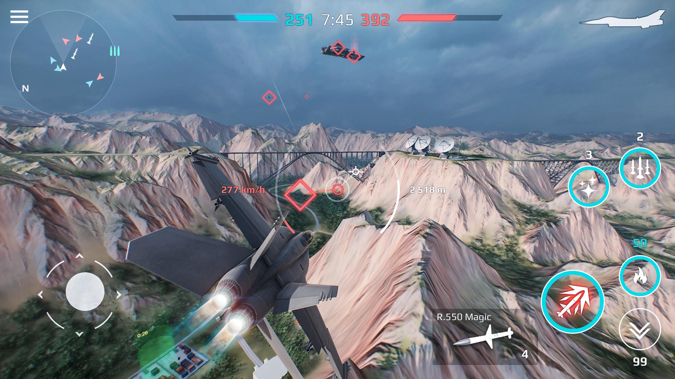 スカイコンバット - 戦争飛行機ゲームスクリーンショット2