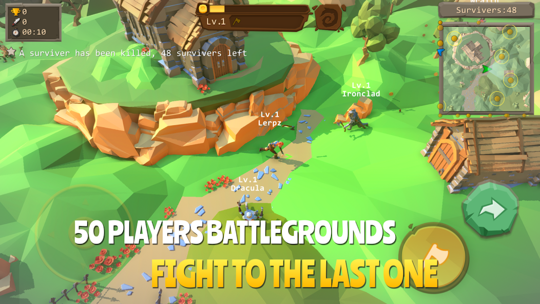 ภาพหน้าจอ AXE.IO - Survival Battleground Mod 3