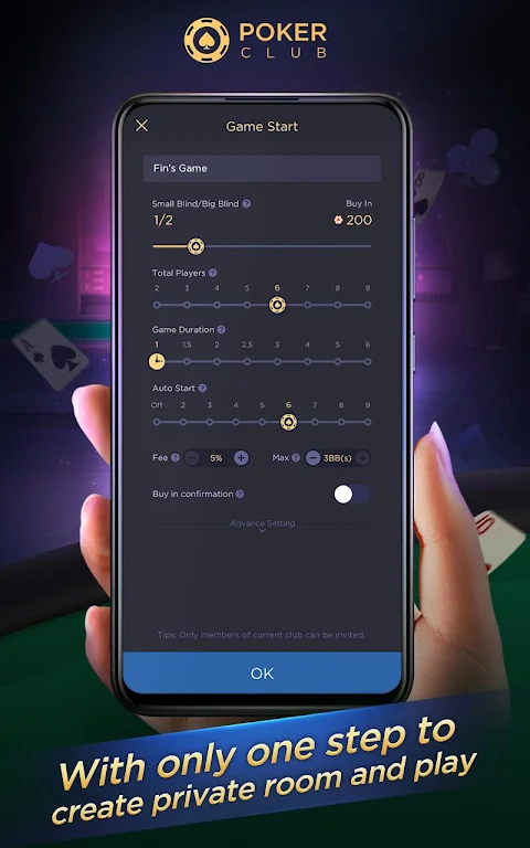 Poker Club - Private Texas with real friends屏幕截圖2