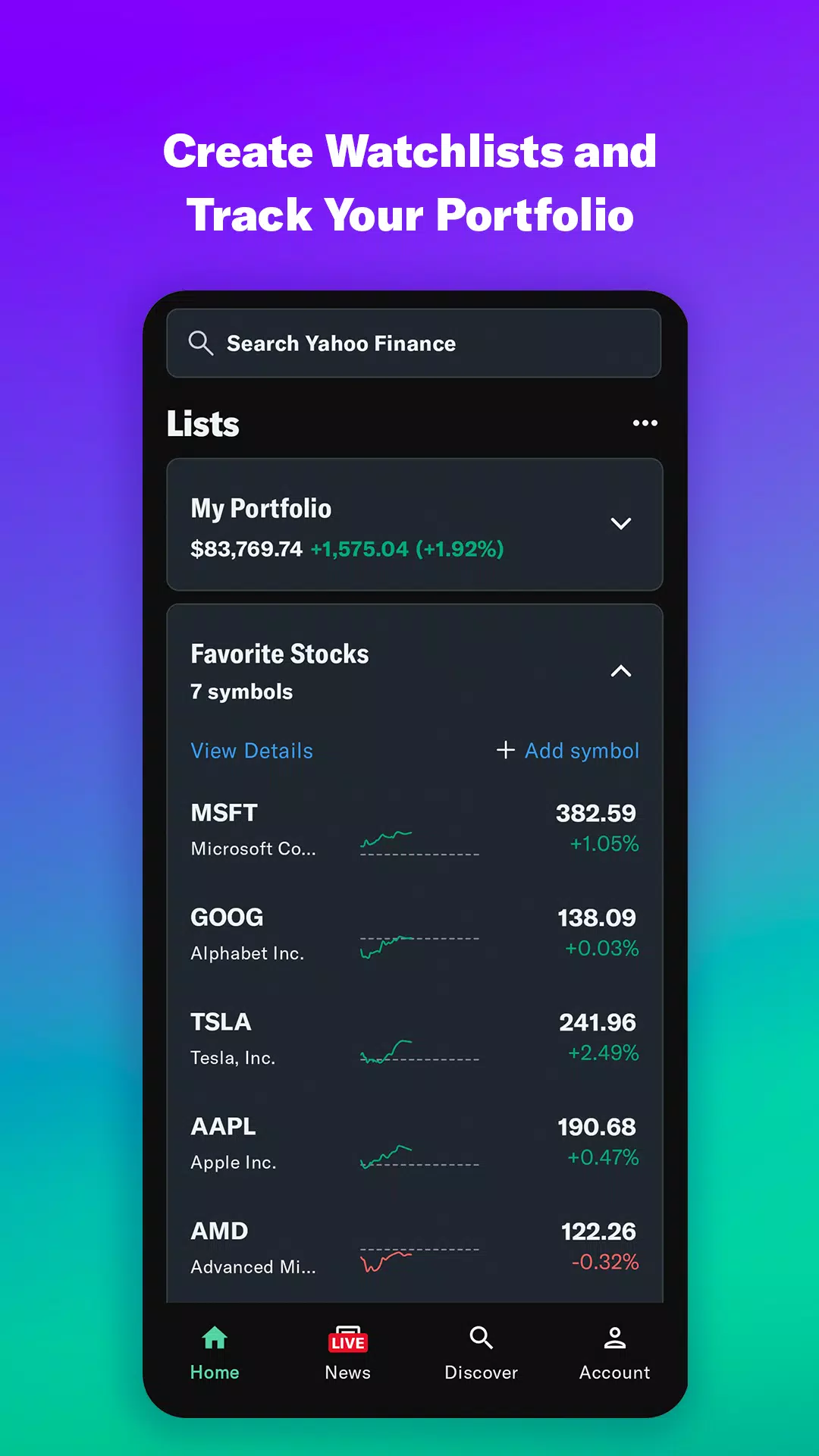 Yahoo Finanzas captura de pantalla 4