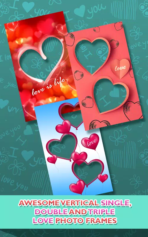 Love Photo frames Collage Schermafbeelding 3