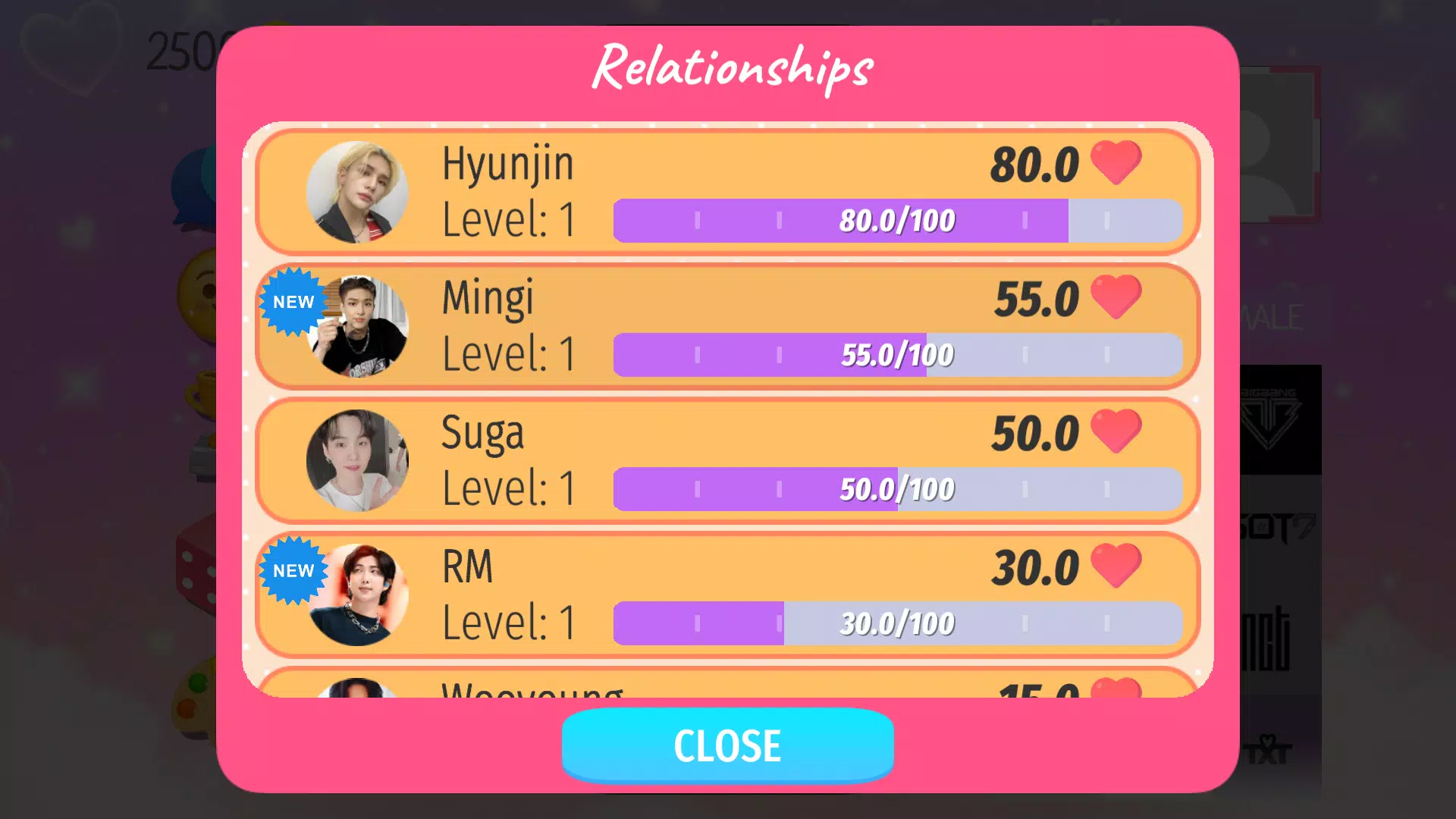 Screenshot K-Pop Dating Game 4