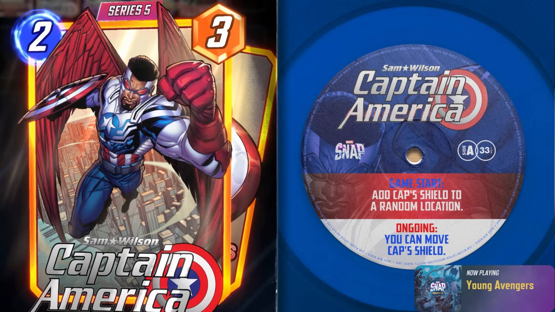 Mazzi Top Captain America con Sam Wilson in Marvel Snap