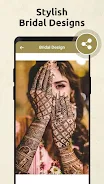 Bridal Mehndi Design App captura de pantalla 3