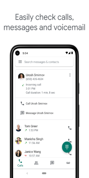 Google Voice screenshot 1