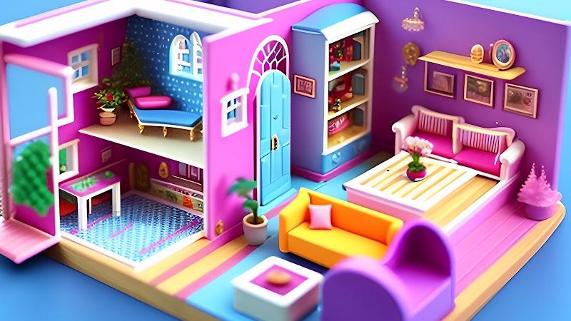 Doll House Design Doll Games ကိုဖန်သားပြင်3