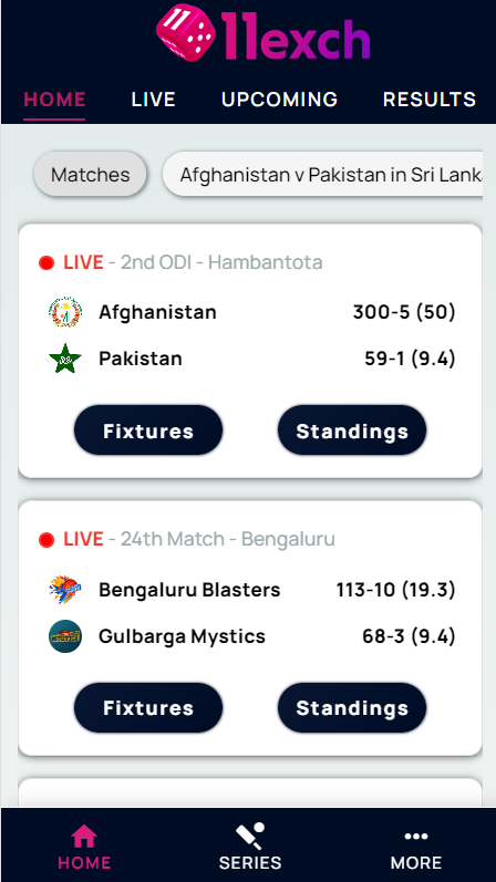 11Exch Scores Line Cricket App zrzut ekranu 2