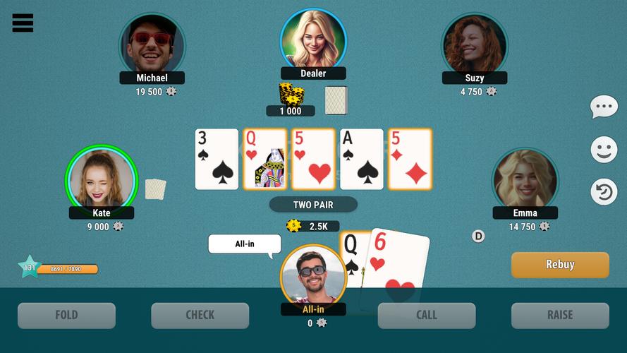 Kindza Poker экрана 2