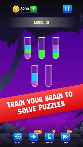 Water Sort Color Puzzle Game captura de pantalla 2