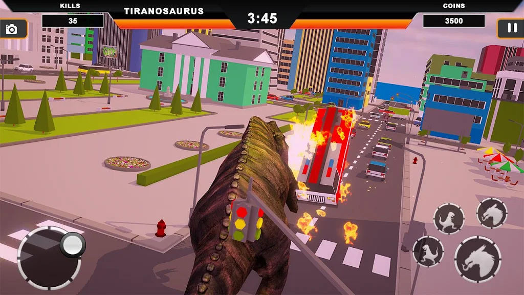 Dinosaur Rampage: Dino City Rampage Simulator屏幕截圖4