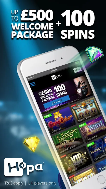 Hopa Casino – Online Slots, Live Casino & Roulette屏幕截圖1