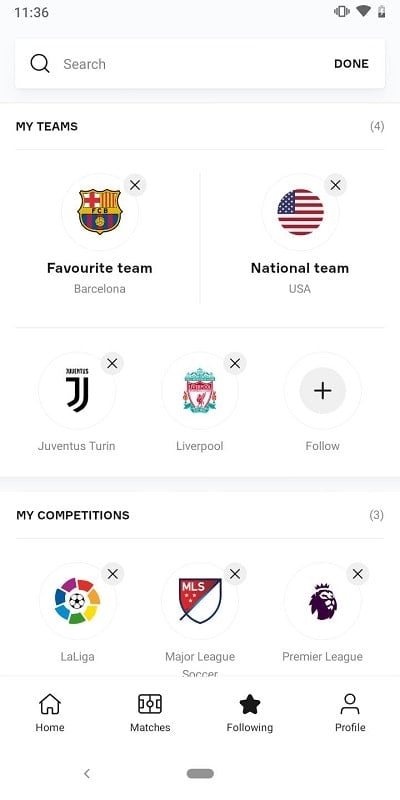 Screenshot OneFootball Resultados Futebol 1