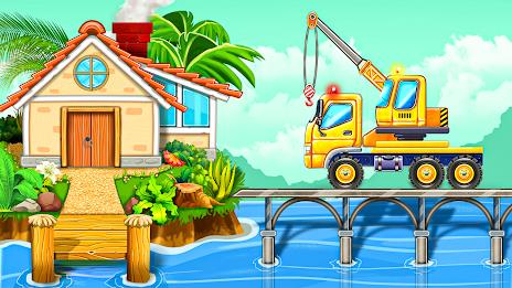 Build a House-Kids Truck Games экрана 1