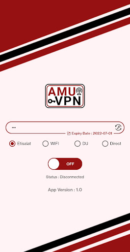 Amu VPN screenshot 1