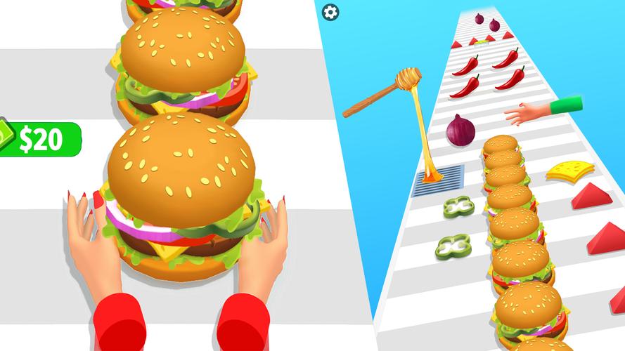 Burger Stack Run Gameスクリーンショット1
