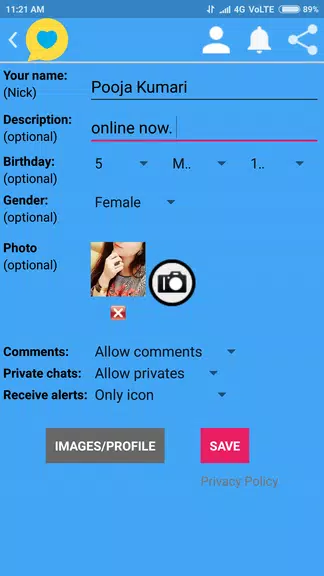 Indian Girls Chat captura de pantalla 4