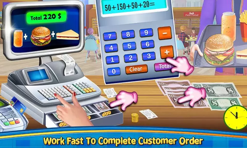 High School Cafe Cashier Games captura de pantalla 3