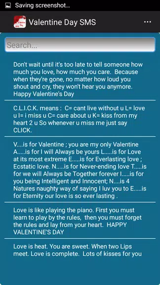 Valentine Day SMS captura de pantalla 3