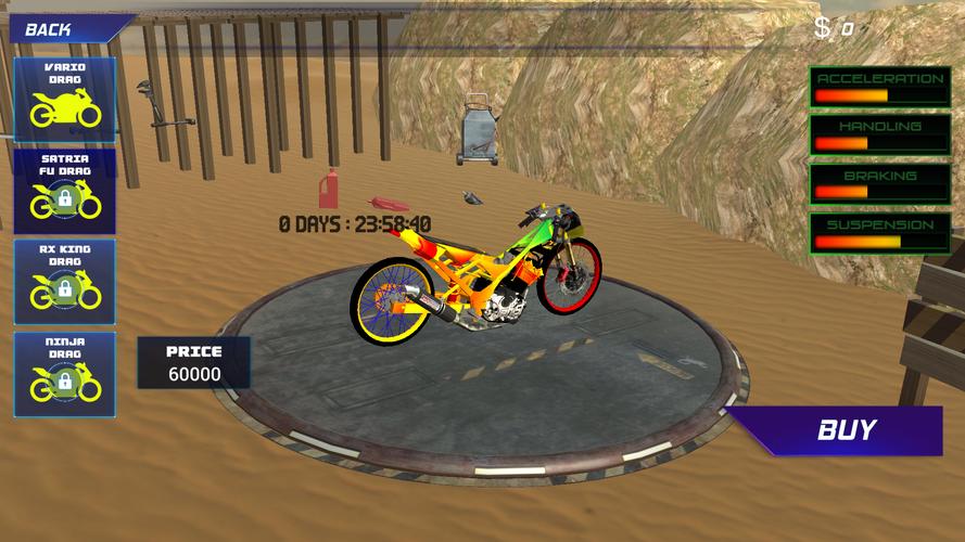 ภาพหน้าจอ Indonesian Drag Bike Simulator 1