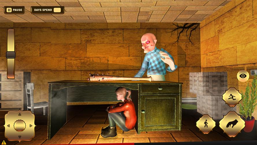 Scary Grandma Grandpa House 3D zrzut ekranu 2