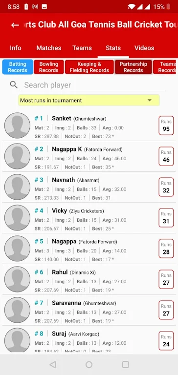 Screenshot ND Sports Live : sports data & 4