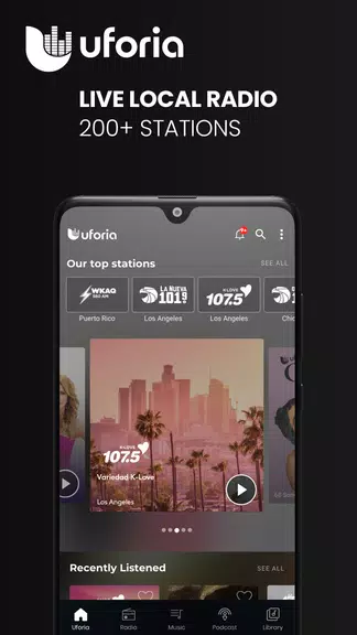 Uforia: Radio, Podcast, Music Screenshot 1