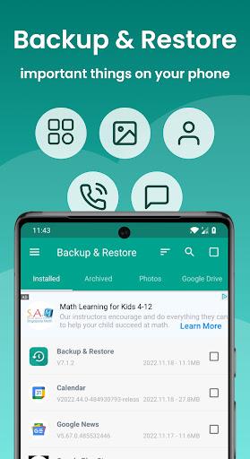 Backup and Restore - APP स्क्रीनशॉट 1