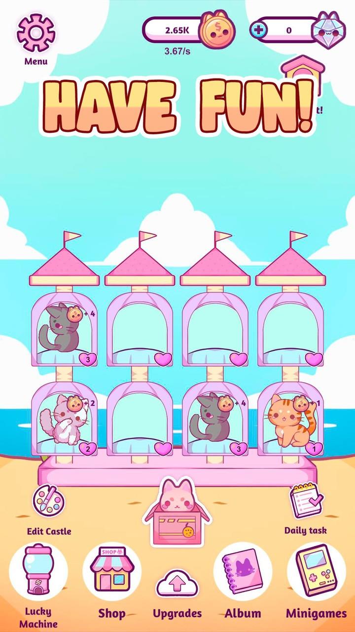 ภาพหน้าจอ Cat Castle : Merge cute cats 4