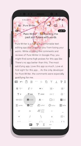 Screenshot Pure Writer - Escrita, Notas 4