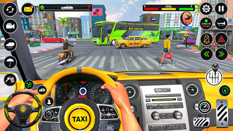 US Taxi Car Parking Simulator Schermafbeelding 3