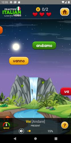 Learn Italian Verbs Game 스크린 샷 1