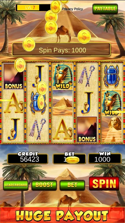 Slot Machine: New Pharaoh Slot - Casino Vegas Feel ekran görüntüsü 1
