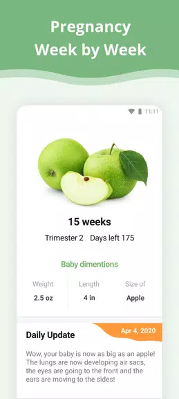 Pregnancy App captura de pantalla 1