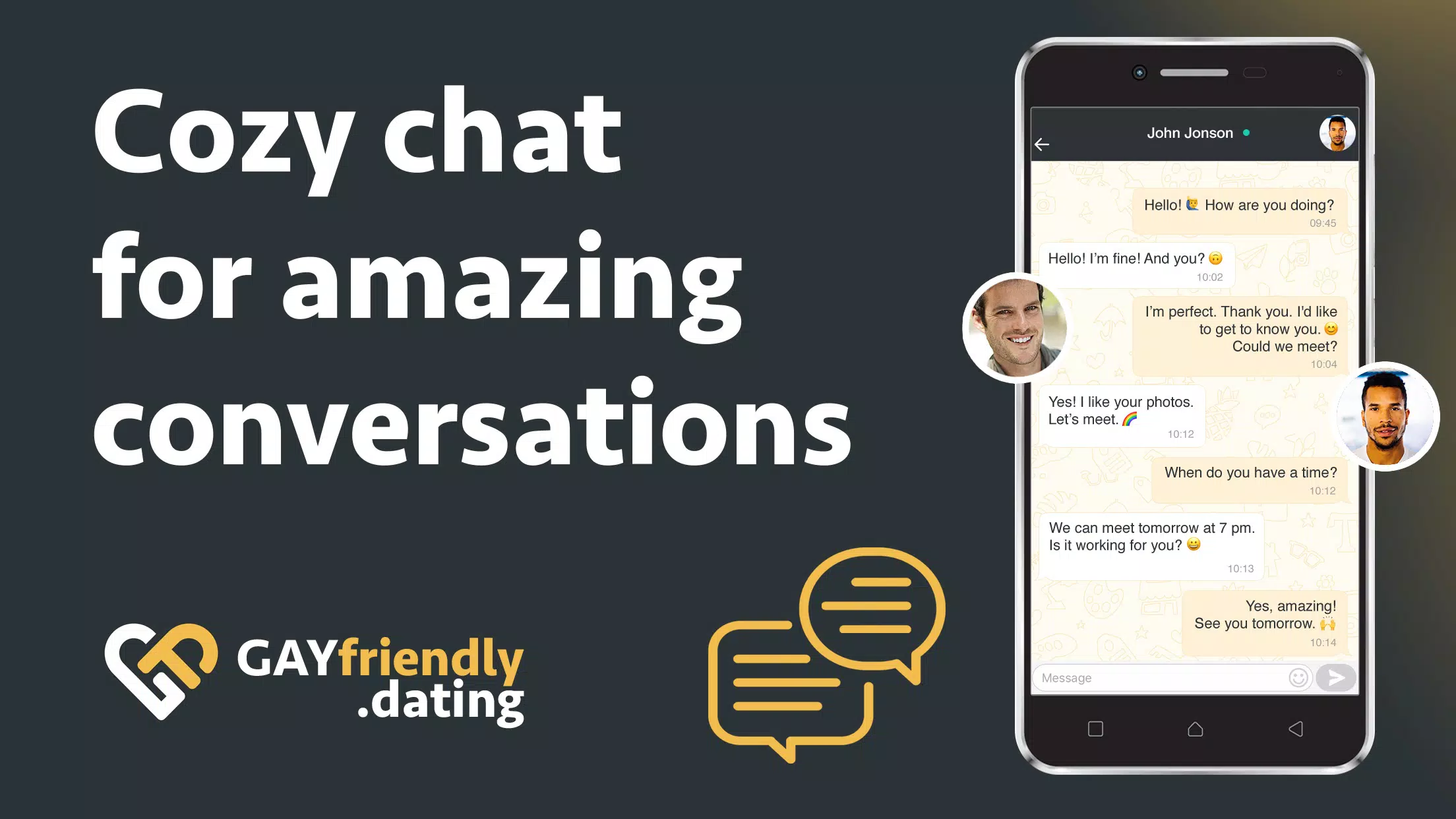 Gay guys chat & dating app应用截图第3张