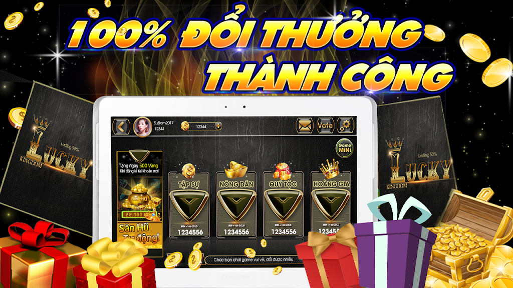 Slot - Vuong quoc lucky, Game Danh Bai Doi Thuong屏幕截圖2