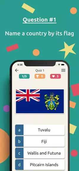 ภาพหน้าจอ Flags Quiz:  World Geo Trivia 2