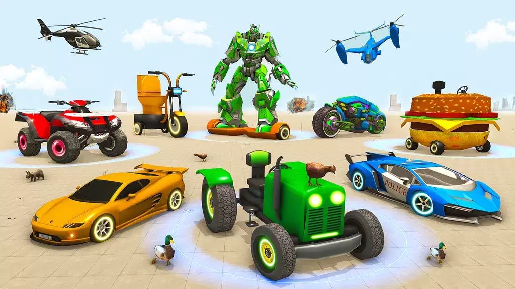 Police Tiger Robot Car Game 3d screenshot 4