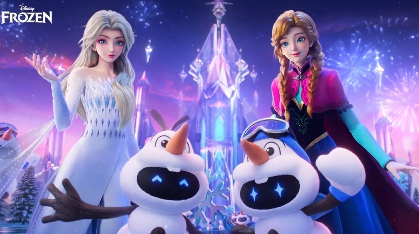 艾尔莎（Elsa），安娜（Anna），奥拉夫（Olaf）冻结中国对国王的荣誉