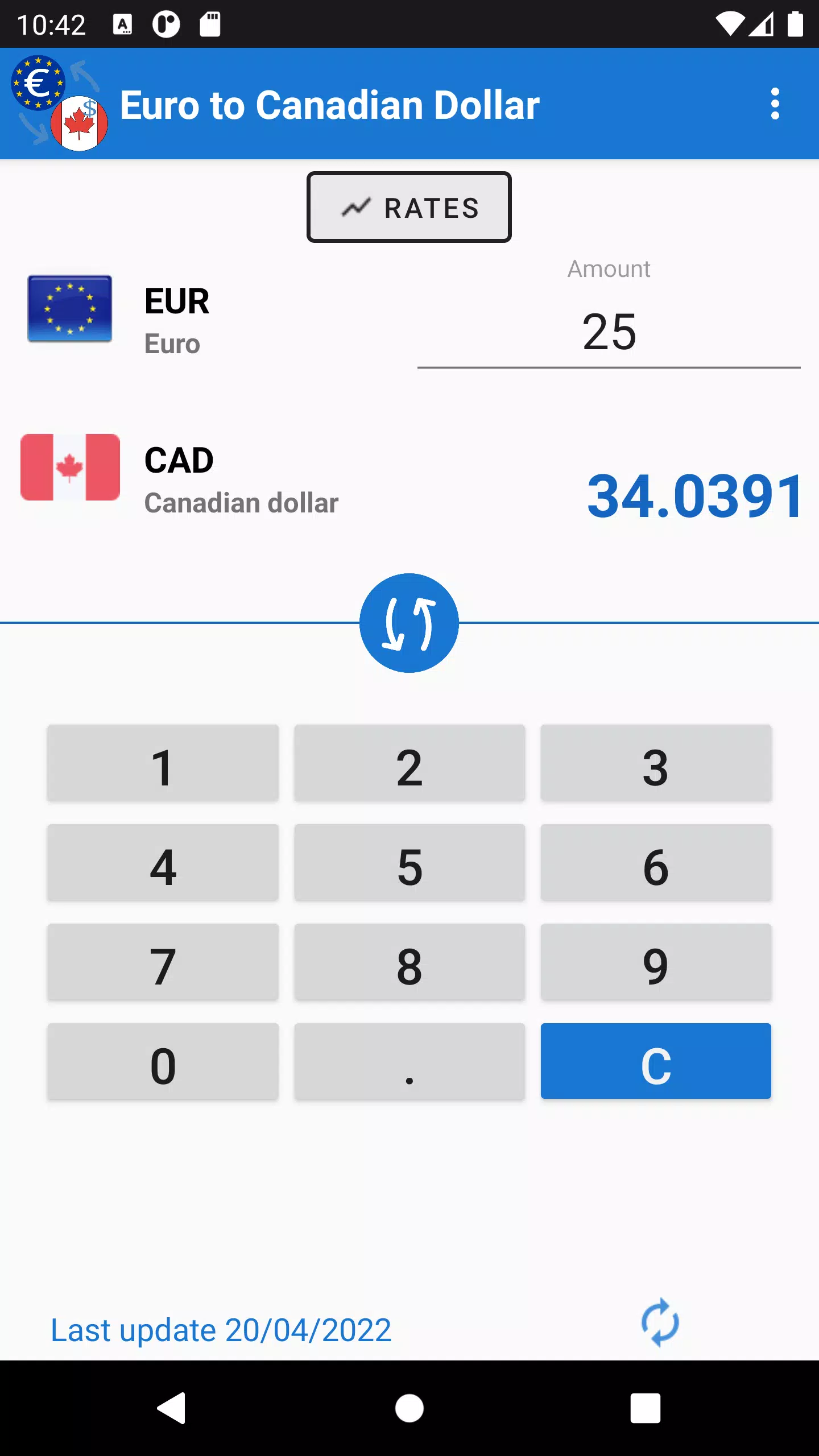 Euro to Canadian Dollar应用截图第1张