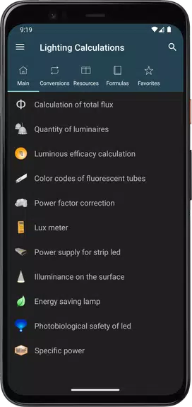 Lighting Calculations Screenshot 1