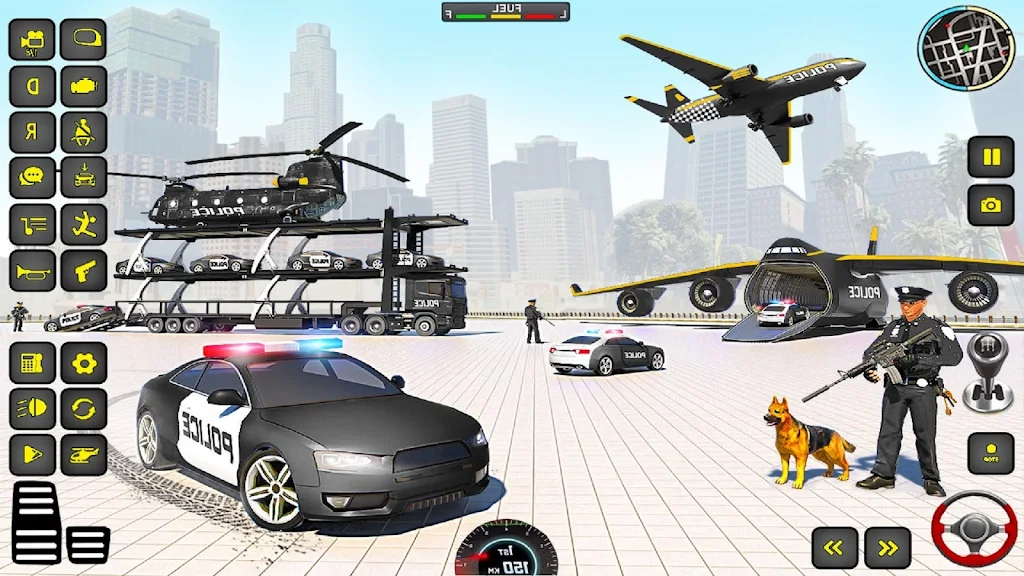 ภาพหน้าจอ Police Truck Transport Game 2