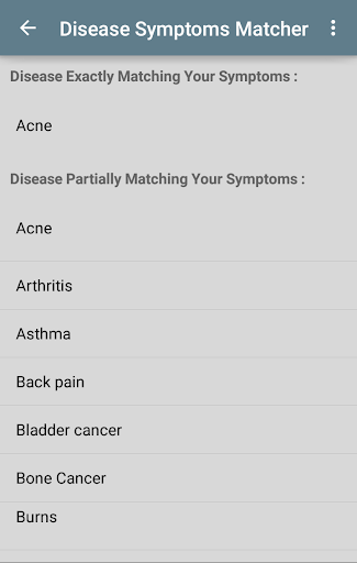 Disease Symptoms Matcherスクリーンショット1