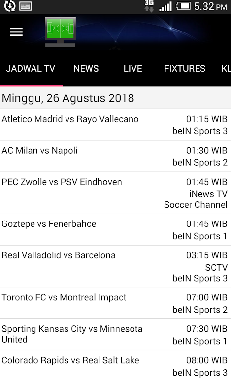 Jadwal Siaran Langsungスクリーンショット1