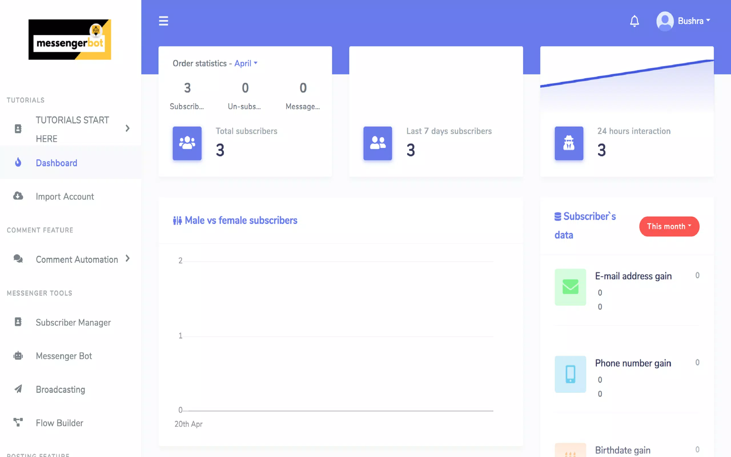 Messenger Bot Capture d’écran1