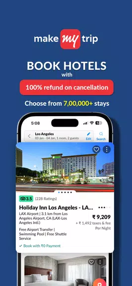 MakeMyTrip Hotels, Flight, Bus屏幕截圖4